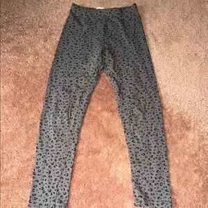 H&M Gray Leopard Print Kids Leggings